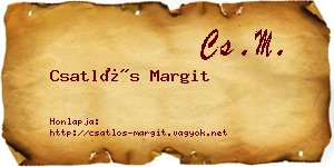 Csatlós Margit névjegykártya